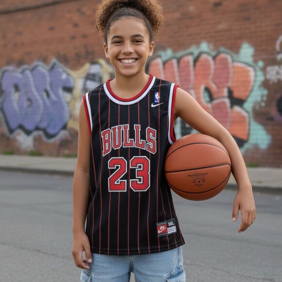 Vintage Nike Kids Michael Jordan Chicago Bulls #23 Jersey Size XXL - Picture 1 of 12